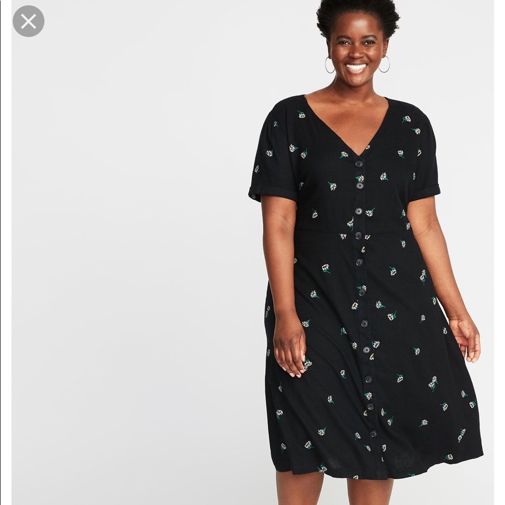 Floral button down prairie dress